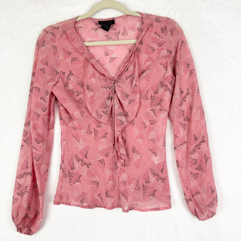 Vintage The Limited Y2K Silk Babydoll Top Size XS Fairy Coquette Mallcore